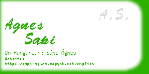 agnes sapi business card