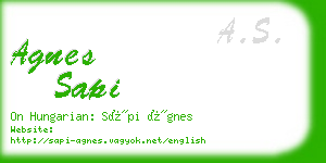 agnes sapi business card